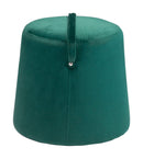 Ottomans Tufted Ottoman - 15" x 15" x 13" Green, Velvet, MDF, Cottonwood, Paperboard, Ottoman HomeRoots
