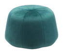 Ottomans Tufted Ottoman - 24.8" x 24.8" x 15.4" Green, Velvet, Wood, Ottoman HomeRoots
