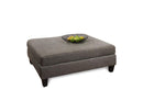 Ottomans Tufted Ottoman - 54" X 54" X 20" Lilly Grey 100% Polyester Ottoman HomeRoots