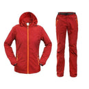 Outdoor Sports Quick Dry Jacket and Pants Set-jacket-Red pants-S-JadeMoghul Inc.