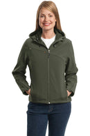 Outerwear Port Authority Ladies Textured Hooded Soft Shell Jacket. L706 Port Authority