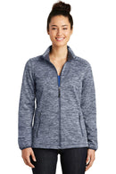 Outerwear Sport-Tek Ladies PosiCharge Electric Heather Soft Shell Jacket. LST30 Sport-Tek