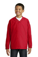 Outerwear Sport-Tek Youth V-Neck Raglan Wind Shirt. YST72 Sport-Tek