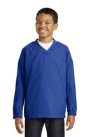 Outerwear Sport-Tek Youth V-Neck Raglan Wind Shirt. YST72 Sport-Tek