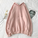 oversized 12 Colors Sweatshirts autumn Women's Solid Hooded Female 2020 Cotton Thicken Warm Hoodies Lady Autumn Fashion Tops AExp