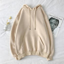 oversized 12 Colors Sweatshirts autumn Women's Solid Hooded Female 2020 Cotton Thicken Warm Hoodies Lady Autumn Fashion Tops AExp
