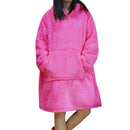 Oversized Hoodie Blanket With Sleeves Sweatshirt Plaid Winter Fleece Hoody Women Pocket Female Hooded Sweat Oversize Femme AExp