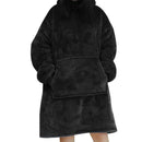 Oversized Hoodie Blanket With Sleeves Sweatshirt Plaid Winter Fleece Hoody Women Pocket Female Hooded Sweat Oversize Femme AExp
