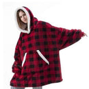 Oversized Hoodies Sweatshirt Women Winter Hoodies Fleece pijamas Blanket With Sleeves Pullover Plaid Capuche Hoody Sweatshirts AExp