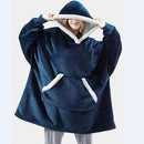 Oversized Hoodies Sweatshirt Women Winter Hoodies Fleece pijamas Blanket With Sleeves Pullover Plaid Capuche Hoody Sweatshirts AExp