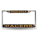 Porsche License Plate Frame Pacers Blue Laser Chrome Frame