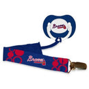 Pacifier With Clip - Atlanta Braves-LICENSED NOVELTIES-JadeMoghul Inc.