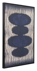 Paintings Canvas Painting - 24.8" x 1.7" x 36.6" Black & Gold, MDF, Stones Canvas HomeRoots