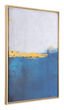 Paintings Canvas Painting - 27.2" x 1.7" x 38" Blue, MDF, Wood, Canvas HomeRoots