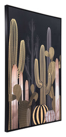 Paintings Canvas Painting - 32.7" x 1.7" x 48.4" Black & Gold, Pine Wood, At Dusk Canvas HomeRoots