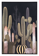 Paintings Canvas Painting - 32.7" x 1.7" x 48.4" Black & Gold, Pine Wood, At Dusk Canvas HomeRoots