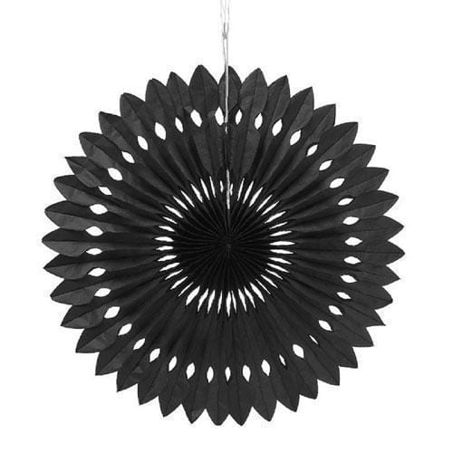 Paper Pinwheel Decor - Black (Pack of 1)-Wedding Reception Decorations-JadeMoghul Inc.