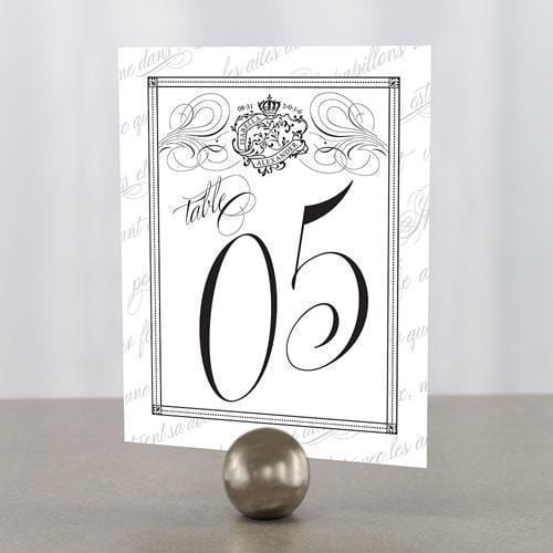 Parisian Love Letter Table Number Numbers 1-12 Vintage Gold (Pack of 12)-Table Planning Accessories-Black-49-60-JadeMoghul Inc.
