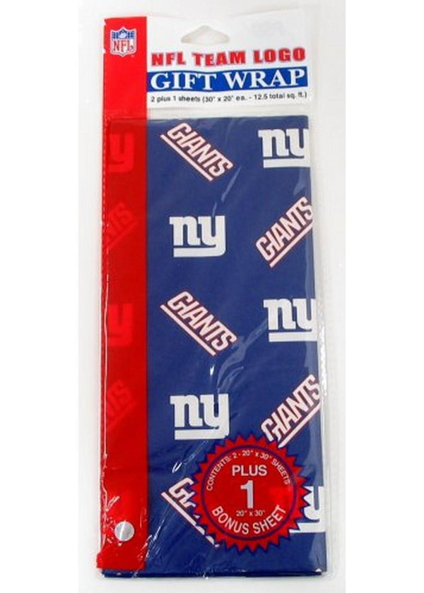 Party Goods/Housewares New York Giants Flat Gift Wrap PRO SPECIALTIES GROUP INC