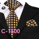 Patterened Men's Silk Neck Ties-C1600-JadeMoghul Inc.