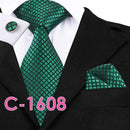 Patterened Men's Silk Neck Ties-C1608-JadeMoghul Inc.