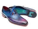 Paul Parkman (FREE Shipping) Blue & Purple Wingtip Oxfords (ID