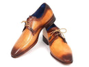 Paul Parkman (FREE Shipping) Brown & Camel Hand-Painted Derby Shoes (ID