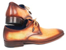 Paul Parkman (FREE Shipping) Brown & Camel Hand-Painted Derby Shoes (ID