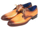 Paul Parkman (FREE Shipping) Brown & Camel Hand-Painted Derby Shoes (ID