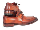 Paul Parkman (FREE Shipping) Brown Leather Apron Derby Shoes For Men (ID