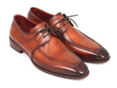 Paul Parkman (FREE Shipping) Brown Leather Apron Derby Shoes For Men (ID