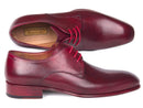 Paul Parkman (FREE Shipping) Burgundy Hand Painted Derby Shoes (ID