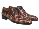 Paul Parkman (FREE Shipping) Camouflage Hand-Painted Wholecut Oxfords Brown (ID