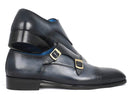 Paul Parkman (FREE Shipping) Captoe Double Monkstraps Navy (ID