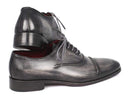 Paul Parkman (FREE Shipping) Captoe Oxfords Gray & Black Hand Painted Shoes (ID