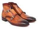 Paul Parkman (FREE Shipping) Double Monkstrap Boots Brown (ID