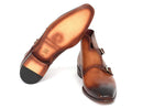 Paul Parkman (FREE Shipping) Double Monkstrap Boots Brown (ID