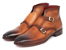 Paul Parkman (FREE Shipping) Double Monkstrap Boots Brown (ID