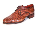 Paul Parkman (FREE Shipping) Genuine Crocodile Goodyear Welted Derby Shoes (ID