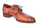 Paul Parkman (FREE Shipping) Genuine Crocodile Goodyear Welted Derby Shoes (ID