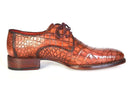 Paul Parkman (FREE Shipping) Genuine Crocodile Goodyear Welted Derby Shoes (ID