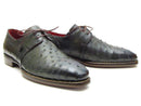 Paul Parkman (FREE Shipping) Goodyear Welted Green Genuine Ostrich Derby Shoes (ID