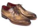 Paul Parkman (FREE Shipping) Goodyear Welted Men's Wingtip Oxfords Antique Olive (ID