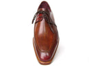 Paul Parkman (FREE Shipping) Goodyear Welted Square Toe Apron Derby Shoes Brown (ID