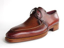 Paul Parkman (FREE Shipping) Goodyear Welted Square Toe Apron Derby Shoes Brown (ID