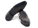 Paul Parkman (FREE Shipping) Goodyear Welted Wholecut Oxfords Gray Black Hand-Painted (ID