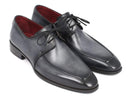 Paul Parkman (FREE Shipping) Gray & Black Apron Derby Shoes For Men (ID