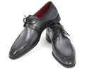 Paul Parkman (FREE Shipping) Gray & Black Apron Derby Shoes For Men (ID