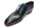 Paul Parkman (FREE Shipping) Green & Purple Handmade Oxfords (ID