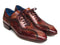 Paul Parkman (FREE Shipping) Handmade Lace-Up Casual Shoes For Men Brown Hand-Painted (ID#84654-BRW) PAUL PARKMAN